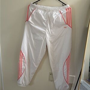 Adidas Women’s White and Pink Joggers